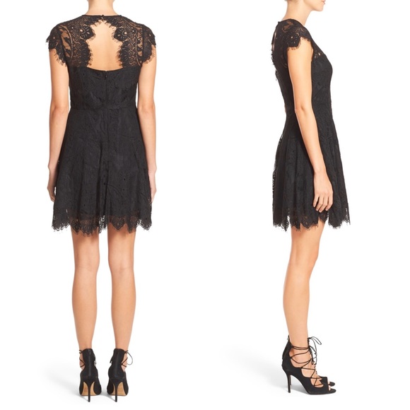 NWT BB Dakota Rhianna Black Lace Mini Dress - Picture 2 of 8